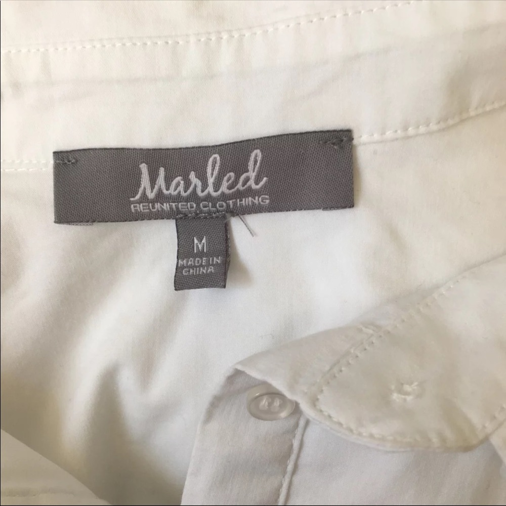 Marled Reunited White Bell Sleeve Top - Picture 6 of 8